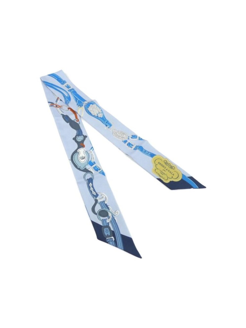 Hermes Brides de Gala Applique Twilly Scarf